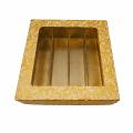24 Pcs Fancy Sweets Boxes in Yellow Golden Design W/ Window - 500 Gms
